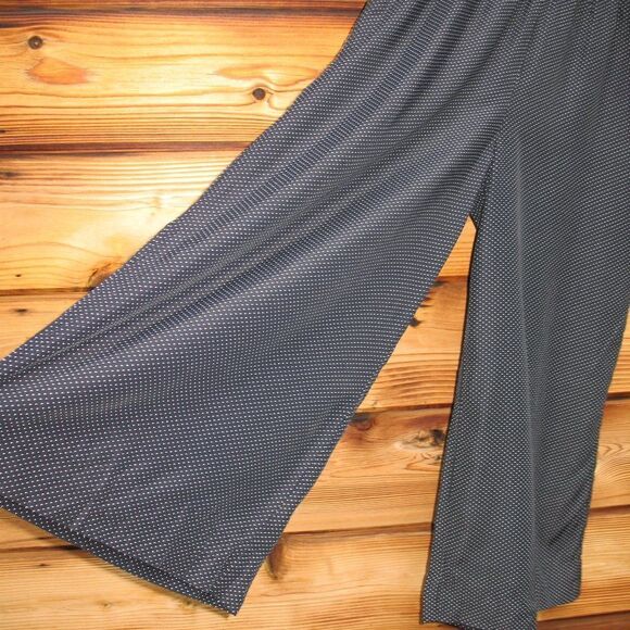 Vintage 90's Blue White Wide Leg Pants - Picture 1 of 6